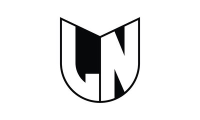 LN initial letter bat icon gaming logo design vector template. batman logo, sports logo, monogram, polygon, war game, symbol, playing logo, abstract, fighting, typography, icon, minimal, wings, battle