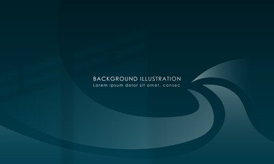 Abstract vector background with dark blue gradient and copy space for text.