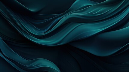 Obraz premium Fluid motion waves in a cosmic palette of midnight blue and cosmic teal