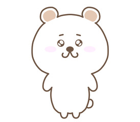 ぴえん顔のしろくま