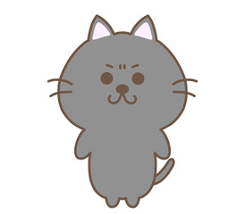 怒ったくろねこ
