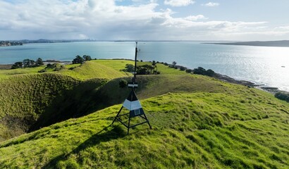 The volcano and crater of Browns Island in the Waitamata Harbour. , Auckland, Auckland, New Zealand.