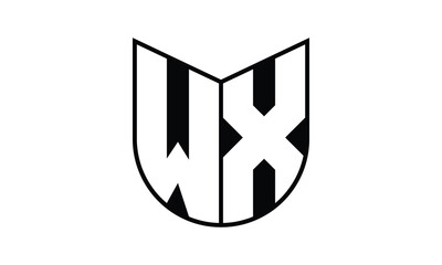 WX initial letter bat icon gaming logo design vector template. batman logo, sports logo, monogram, polygon, war game, symbol, playing logo, abstract, fighting, typography, icon, minimal, wings, battle