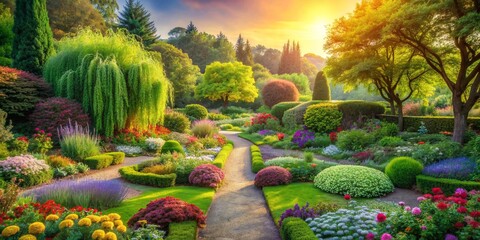 abstract-background-of-a-serene-garden-on-summer 