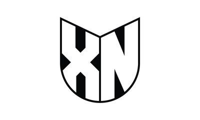 XN initial letter bat icon gaming logo design vector template. batman logo, sports logo, monogram, polygon, war game, symbol, playing logo, abstract, fighting, typography, icon, minimal, wings, battle