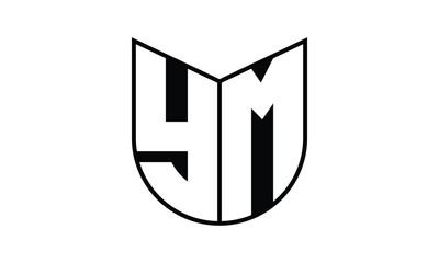 YM initial letter bat icon gaming logo design vector template. batman logo, sports logo, monogram, polygon, war game, symbol, playing logo, abstract, fighting, typography, icon, minimal, wings, battle