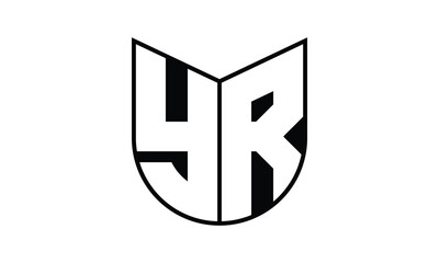 YR initial letter bat icon gaming logo design vector template. batman logo, sports logo, monogram, polygon, war game, symbol, playing logo, abstract, fighting, typography, icon, minimal, wings, battle