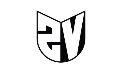 ZV initial letter bat icon gaming logo design vector template. batman logo, sports logo, monogram, polygon, war game, symbol, playing logo, abstract, fighting, typography, icon, minimal, wings, battle