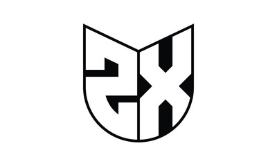 ZX initial letter bat icon gaming logo design vector template. batman logo, sports logo, monogram, polygon, war game, symbol, playing logo, abstract, fighting, typography, icon, minimal, wings, battle
