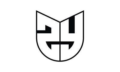 ZY initial letter bat icon gaming logo design vector template. batman logo, sports logo, monogram, polygon, war game, symbol, playing logo, abstract, fighting, typography, icon, minimal, wings, battle