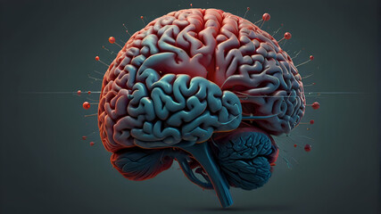 Design a captivating representation of human brain