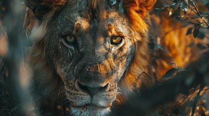 Close up of lion