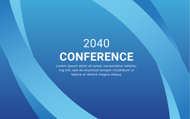 Modern business conference banner background design template.