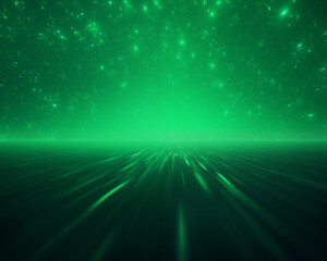 Abstract green light phenomenon that spreads in the sky. Light that radiates. Used for making wallpapers, posters, postcards, brochures.