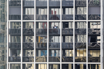 Obraz premium Facade of modern building in Singapore