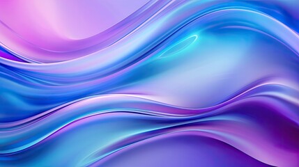 Obraz premium Vibrant gradient burst of fluid waves in celestial hues of emerald and cosmic teal