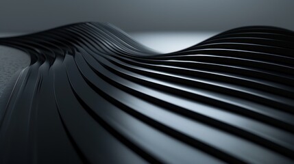 black and white background - Sleek Ripples - Sinuous black lines create a fluid, rippled texture.