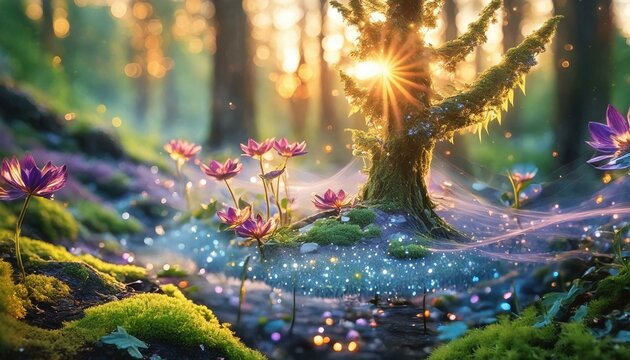 幻想的な森