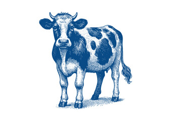 Cow vector. Hand drawn illustration