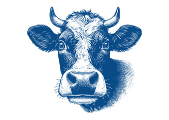 Cow vector. Hand drawn illustration