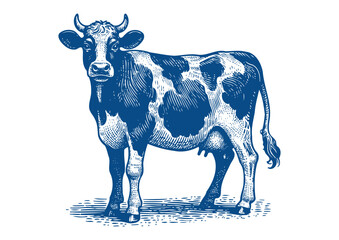 Cow vector. Hand drawn illustration
