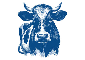 Cow vector. Hand drawn illustration