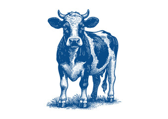 Cow vector. Hand drawn illustration