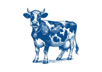 Cow vector. Hand drawn illustration
