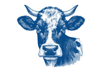 Cow vector. Hand drawn illustration