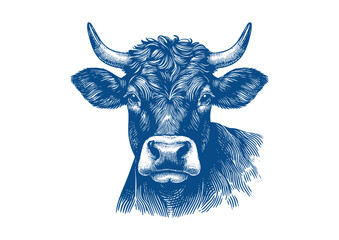 Cow vector. Hand drawn illustration