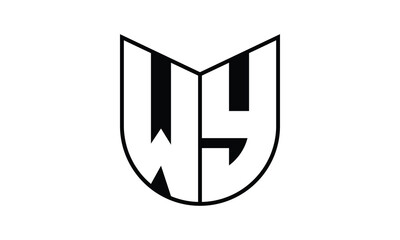 WY initial letter bat icon gaming logo design vector template. batman logo, sports logo, monogram, polygon, war game, symbol, playing logo, abstract, fighting, typography, icon, minimal, wings, battle
