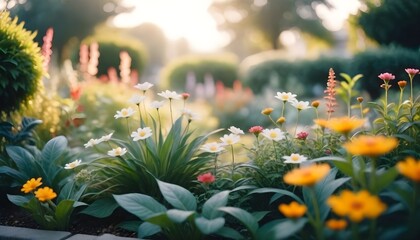 Beautiful garden flowers