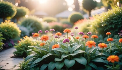 Beautiful garden flowers