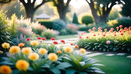 Beautiful garden flowers