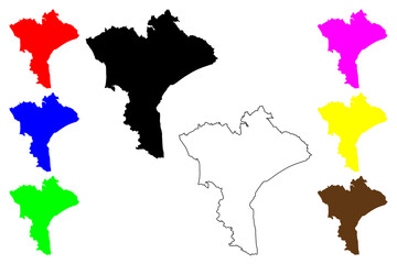 Catanzaro province (Italy, Italian Republic, Calabria region) map vector illustration, scribble sketch Province of Catanzaro map