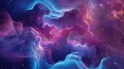 Vibrant holographic waves flowing in a cosmic dance