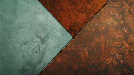 Rust and Seafoam Geometric Background