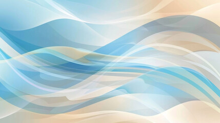 Fototapeta premium Vector Abstract Design Featuring Sky Blue and Soft Beige.
