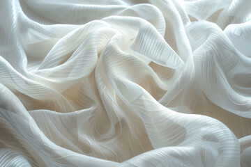 Closeup of white cotton cloth