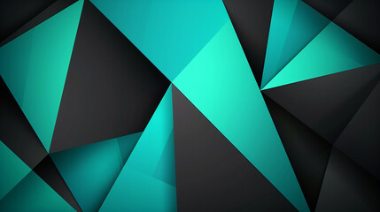 Black and Turquoise Geometric Design