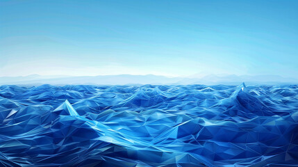 Soft Blue Ocean Polygon Design