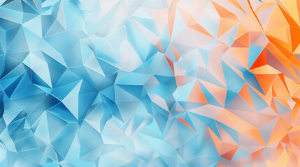 Polygonal Background in Pale Blue and Rich Orange