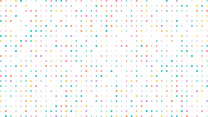 Color random dots on white background