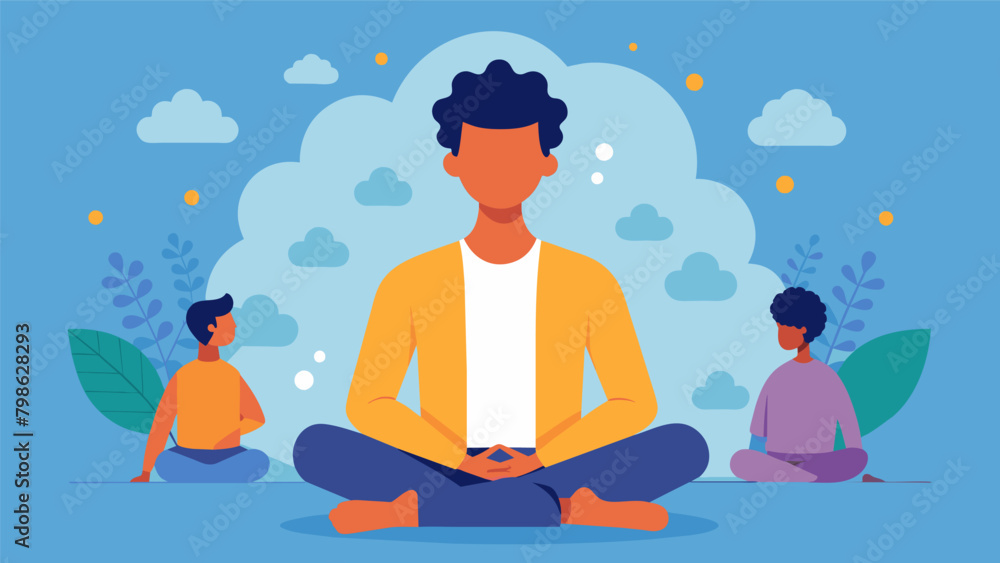 Poster a person with aspergers syndrome practices mindful breathing before a social event to help reduce so