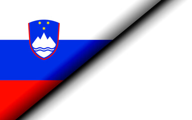 Slovenia flag folded in half - 798628422