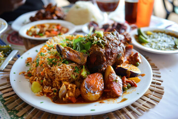 Savory Senegalese Maafe Scene, Culinary World Tour, Food and Street Food