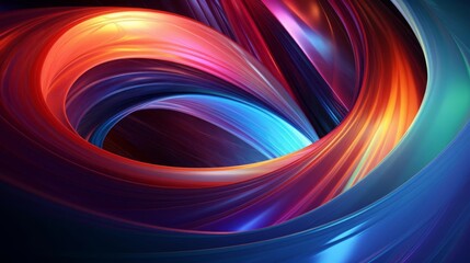 Colorful abstract painting with a blue and orange gradient