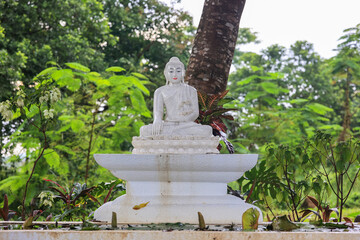A marble Buddha statue from Myanmar, Asia.