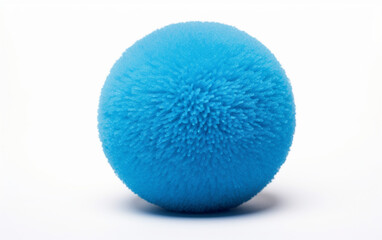 Blue Foam Ball on white background.