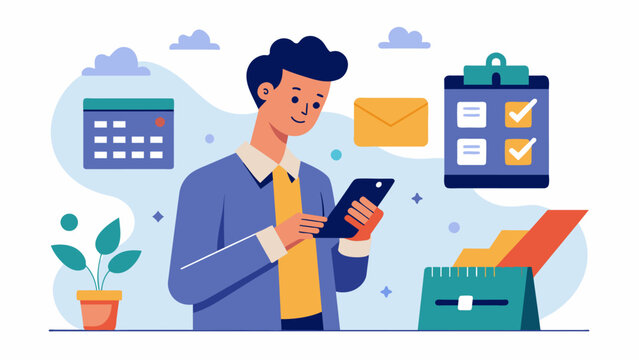 A young professional uses a mobile app to track their credit card spending and set reminders for bill due dates demonstrating smart organization